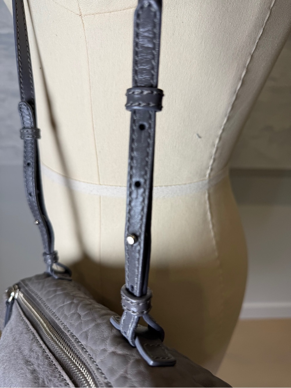 Givenchy Gray Pony & Pebbled Leather Crossbody Pandora - Picture 14 of 16